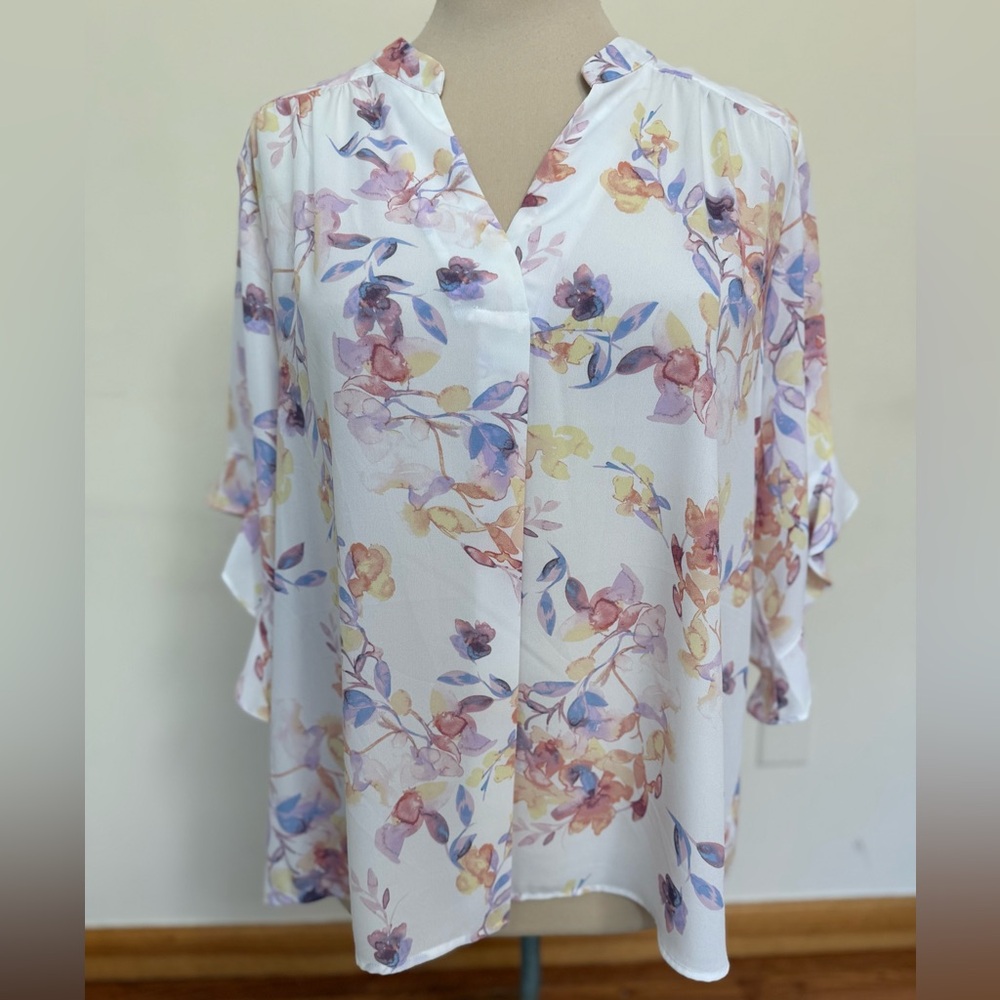 Investments Multicolor pastel Floral Top #130